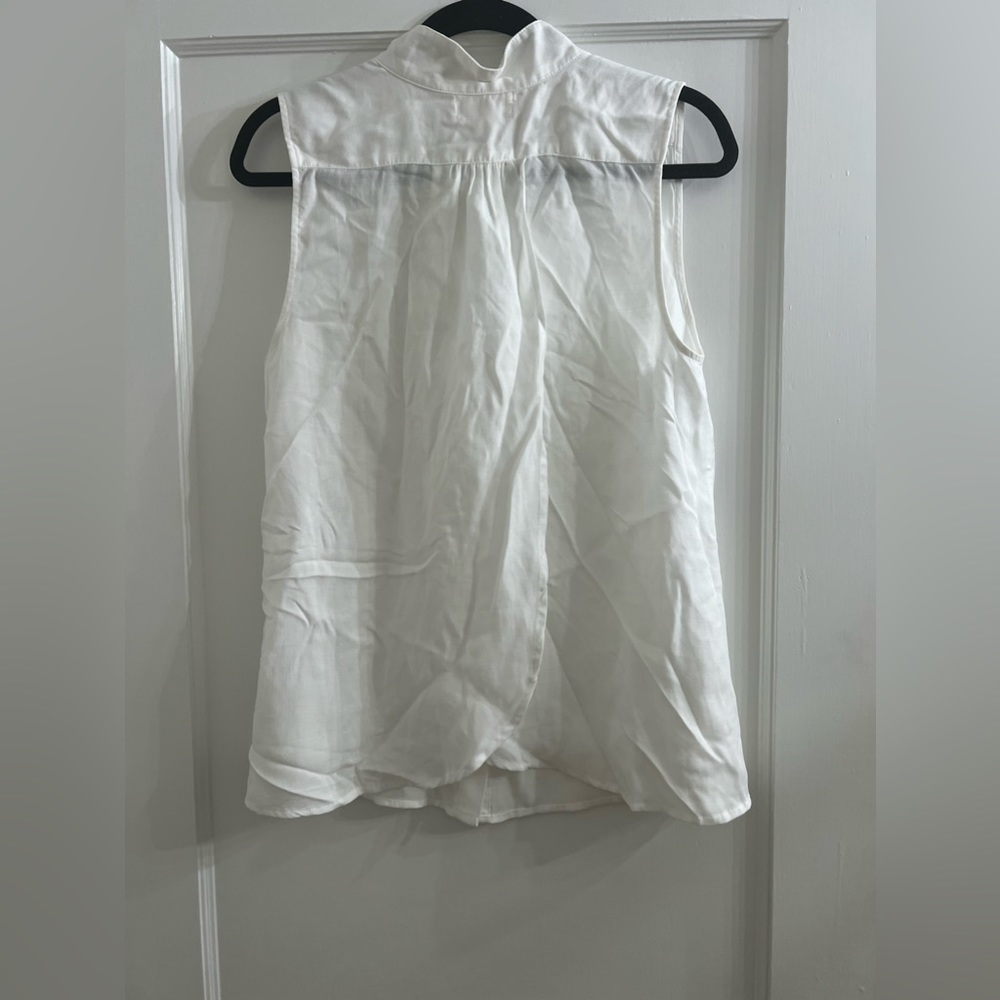 Cloth And Stone White Button Front Open Back Blou… - image 4